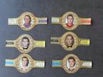 6 antieke sigarenringen met Belgische voetballers, Verzamelen, Sportartikelen en Voetbal, Ophalen