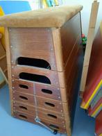 ‍️ Te koop: Turntoestellen – Plint & 2 Zweedse banken, Sport en Fitness, Turnen, Ophalen, Gebruikt, Bruin, Materiaal