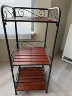 Étagère de charme en bois et en fer forgé, Ophalen, Gebruikt
