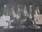 Duvel moortgat 3 verschillende oude glazen 1ste tulpglas, Ophalen of Verzenden, Zo goed als nieuw, Duvel