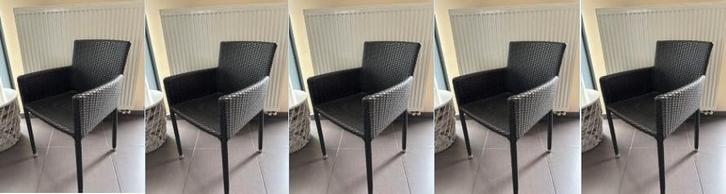5 TopInterieur keuken, eetkamer of buiten stoelen wicker, Huis en Inrichting, Stoelen, Gebruikt, Vijf, Zes of meer stoelen, Overige materialen