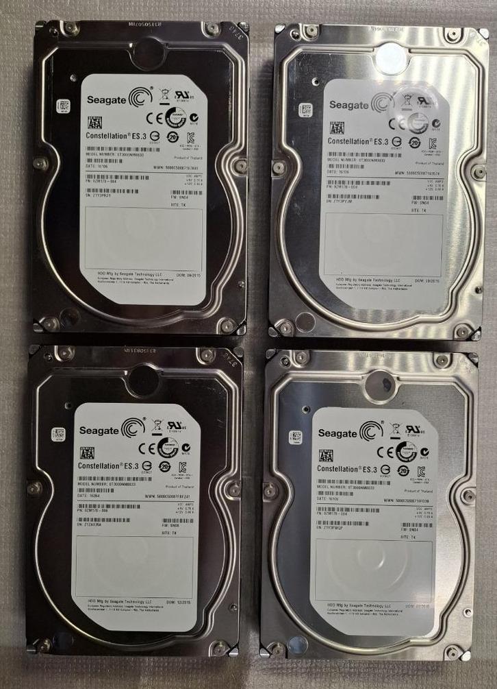 4x 3TB Seagate Constellation (Sata 600), Computers en Software, Harde schijven, Gebruikt, Desktop, Intern, HDD, SATA, Ophalen of Verzenden