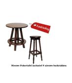 GEWELDIGE ACTIE nieuwe statafel massief+4 krukken café hout!, Huis en Inrichting, Barkrukken, Nieuw, Ophalen of Verzenden, Hout