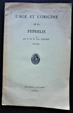 L'Age et l'Origine de la Syphilis (R.von Lennep), Antiek en Kunst, Antiek | Boeken en Manuscripten, Ophalen of Verzenden