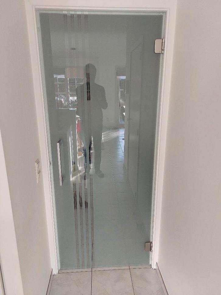 glazen deur, Bricolage & Construction, Fenêtres & Moustiquaires, Comme neuf, Porte intérieure, 200 à 215 cm, 80 à 100 cm, Verre