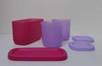 Tupperware « Mini Cubix » 250 & 110 ml - Rose & Mauve, Boîte, Enlèvement ou Envoi, Violet, Neuf