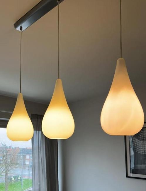 Design Hanglamp - 3 decoratieve pendels E27/18W PLC, Huis en Inrichting, Lampen | Hanglampen, Zo goed als nieuw, 75 cm of meer
