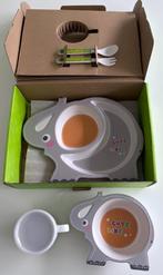 Bamboe Kinderservies met Olifant 5-Delig-BPA en plastiekvrij, Ophalen of Verzenden, Nieuw, Overige typen