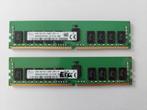 2x 16 GB RAM (32 GB) R-DIMM ECC DDR-4 2400 MHz, Gebruikt, Server, Ophalen of Verzenden, 32 GB