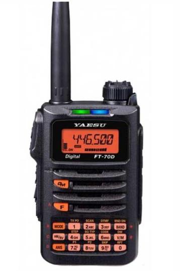 FT-70DR Talkie-walkie double bande radio avec boite, Envoi, Comme neuf, Émetteur et Récepteur
