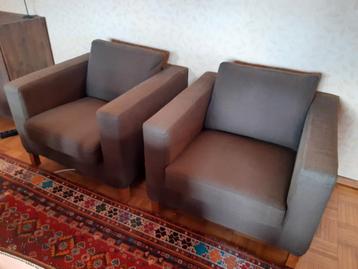 2 fauteuils Ikea Karlanda bruns