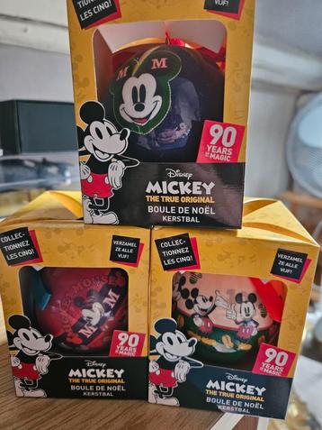Lot de  3 boules de Noël 90 ans de Mickey édition limitée  beschikbaar voor biedingen