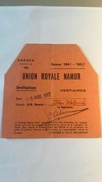 Voormalig ticket voor Union Royale Namur Waterschei 1967, Verzenden