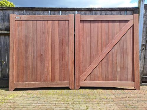 Hardhouten tuinpoort, Tuin en Terras, Tuinpoorten, Nieuw, Draaipoort, Hout, 150 tot 200 cm, 200 cm of meer, Ophalen