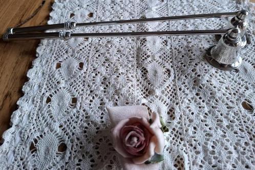 Verzilverde kaarsendover, scharnierbaar, Huis en Inrichting, Woonaccessoires | Kandelaars en Kaarsen, Gebruikt, Minder dan 25 cm