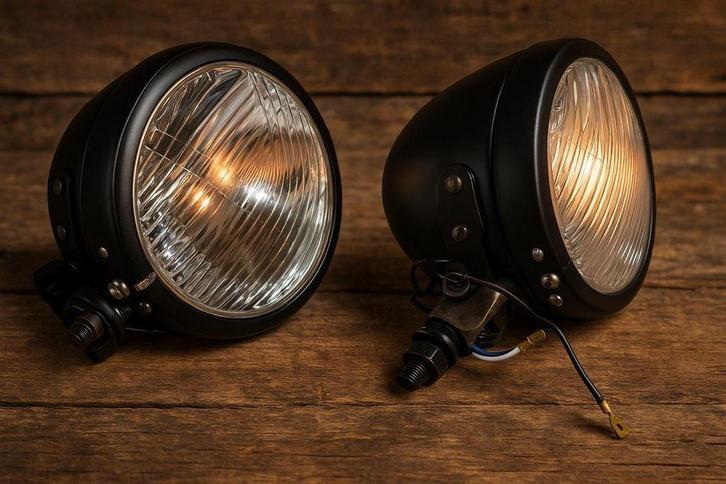 Zwarte Spotlights - 120 mm | USA-Stijl | E-Keur, Motoren, Accessoires | Overige, Nieuw, Ophalen of Verzenden