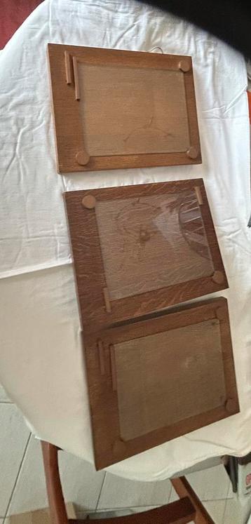 Set van 3 bijzondere fotolijsten met geslepen glas beschikbaar voor biedingen