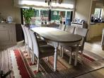Landelijke eiken tafel + 6 loom stoelen, Cinq personnes ou plus, Comme neuf, Landelijk, Enlèvement