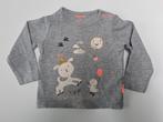 Mt 50 Grijze T-shirt lange mouwen lammetje en eendenkuiken, Kinderen en Baby's, Babykleding | Maat 50, Meisje, Ophalen of Verzenden