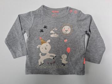 Mt 50 Grijze T-shirt lange mouwen lammetje en eendenkuiken beschikbaar voor biedingen