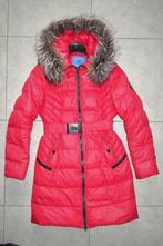 Rode gewatteerde winterjas met kap, maat 36 uitzond staat, Kleding | Dames, Ophalen of Verzenden, Zo goed als nieuw, Maat 36 (S)