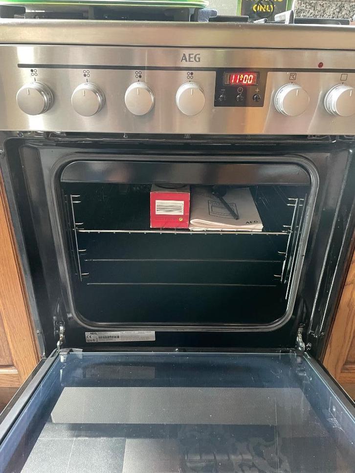 AEG Fornuis aardgas met elektrische oven, four gas et electr, Elektronische apparatuur, Fornuizen, Zo goed als nieuw, Tussenbouw