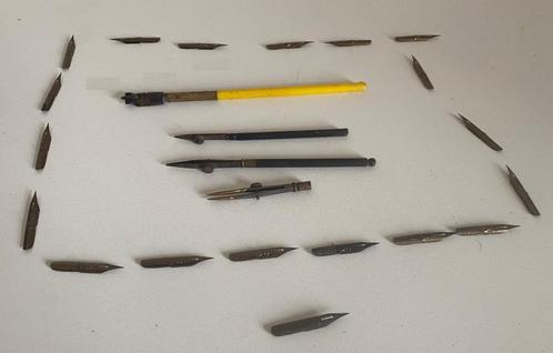 Oude veren voor tekenen en kalligrafie Montgolfiier/He, Hobby en Vrije tijd, Tekenen, Gebruikt, Ophalen