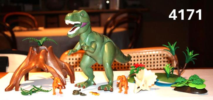 Playmobil 4171 Dinosaurussen T­-Rex met Velociraptors (2006), Kinderen en Baby's, Speelgoed | Playmobil, Gebruikt, Complete set