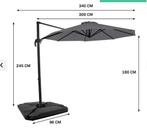 Zweefparasol Vonroc 3 meter Nieuw, Ophalen, Nieuw, Zweefparasol, Kantelbaar