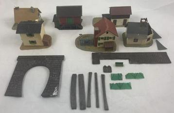 verzameling modelspoor 1:87 H0 huizen gebouwen modeltrein beschikbaar voor biedingen