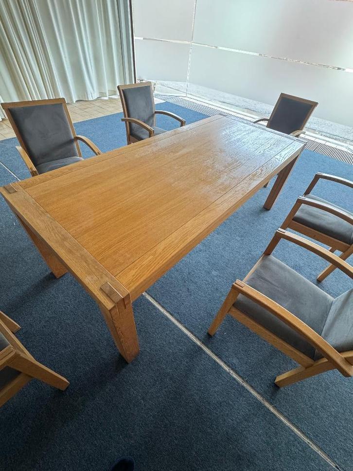 Massief houten eetkamer – complete set | snelle verkoop, Huis en Inrichting, Complete eetkamers, Zo goed als nieuw, 4 tot 6 stoelen