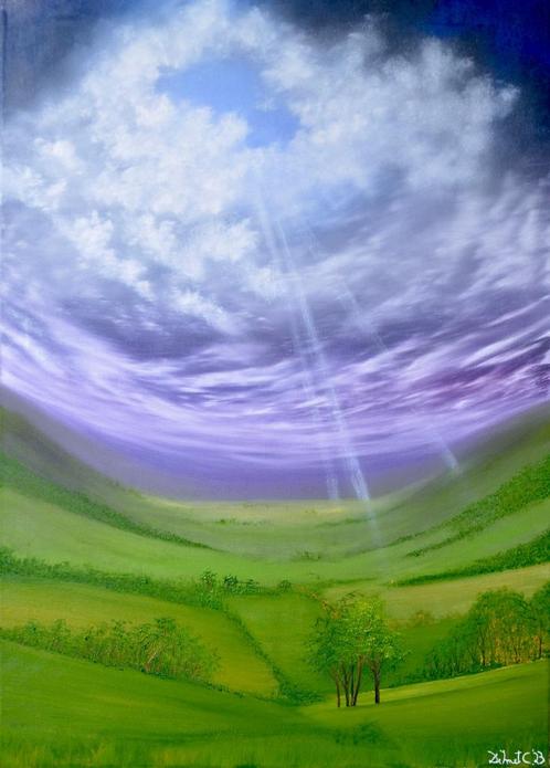 Schilderij: Tonal impressionistic landscape 60 cm x 40 cm, Antiek en Kunst, Kunst | Schilderijen | Modern, Verzenden