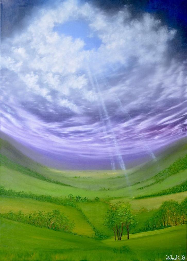 Schilderij: Tonal impressionistic landscape 60 cm x 40 cm, Antiek en Kunst, Kunst | Schilderijen | Modern, Verzenden