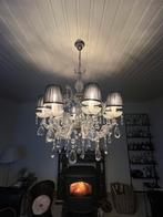 Lustre 8 lampes avec abat-jour noirs, Comme neuf, Enlèvement