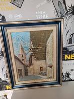 Zeer mooi schilderij van Luc Bruson, gesigneerd Pays Nice, Huis en Inrichting, Ophalen of Verzenden, Zo goed als nieuw, 50 tot 75 cm