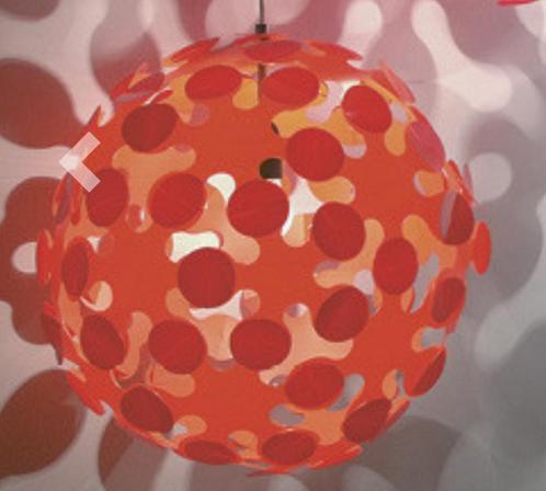 Lamp bol rood Merk Dark nieuw !, Huis en Inrichting, Lampen | Hanglampen, Nieuw, Minder dan 50 cm, Kunststof, Ophalen