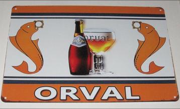 ORVAL BIER : Metalen Bord ORVAL Trappistenbier beschikbaar voor biedingen