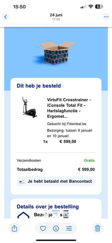 Crosstrainer Virtufit 2025 beschikbaar voor biedingen
