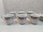 Koffieservies 6 - delig, 6 tassen en 6 bordjes., Antiek en Kunst, Antiek | Servies compleet, Ophalen