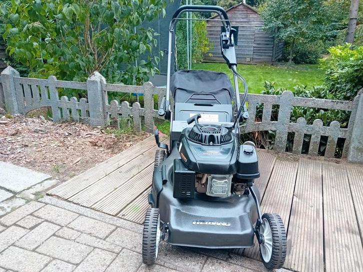 Grasmaaier weibang zelftrekker, Tuin en Terras, Grasmaaiers, Zo goed als nieuw, Opvangzak, Versnellingen, Ophalen