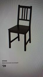 Ikea stoel Stefan, Ophalen, Zwart, Zo goed als nieuw, Vier