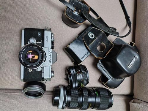 CANON FT QL spiegelreflex camera + DRIE lenzen, Audio, Tv en Foto, Fotocamera's Analoog, Gebruikt, Spiegelreflex, Canon, Ophalen of Verzenden