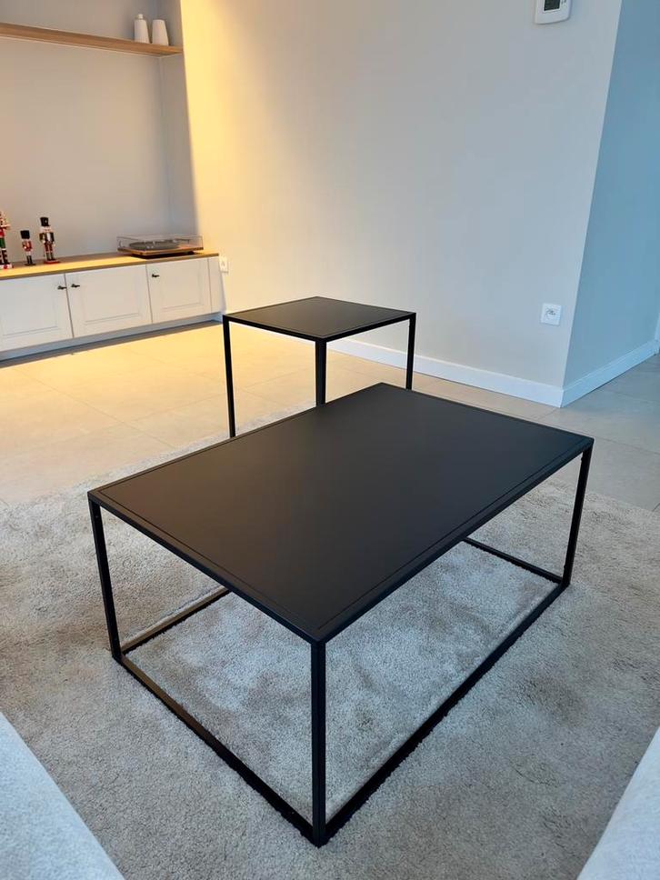 Ensemble table basse noir metal, Maison & Meubles, Tables | Tables de salon, Comme neuf, Enlèvement