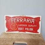 Pub carton gaufré boots polish Ferraria, Utilisé, Enlèvement ou Envoi