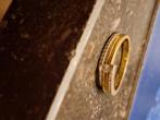 Gouden ring bi-color, Bijoux, Sacs & Beauté, Bagues, Comme neuf, Avec pierre précieuse, Or, Femme