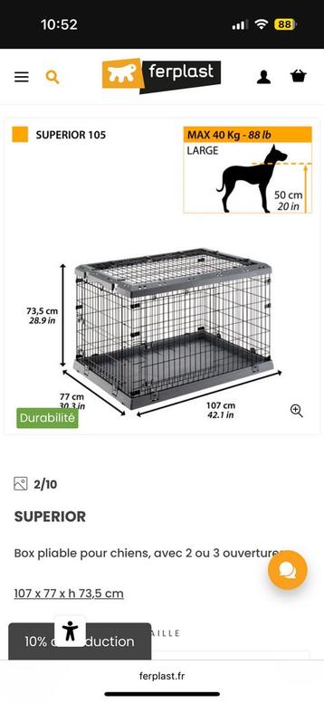 Cage pour chien Ferplast beschikbaar voor biedingen
