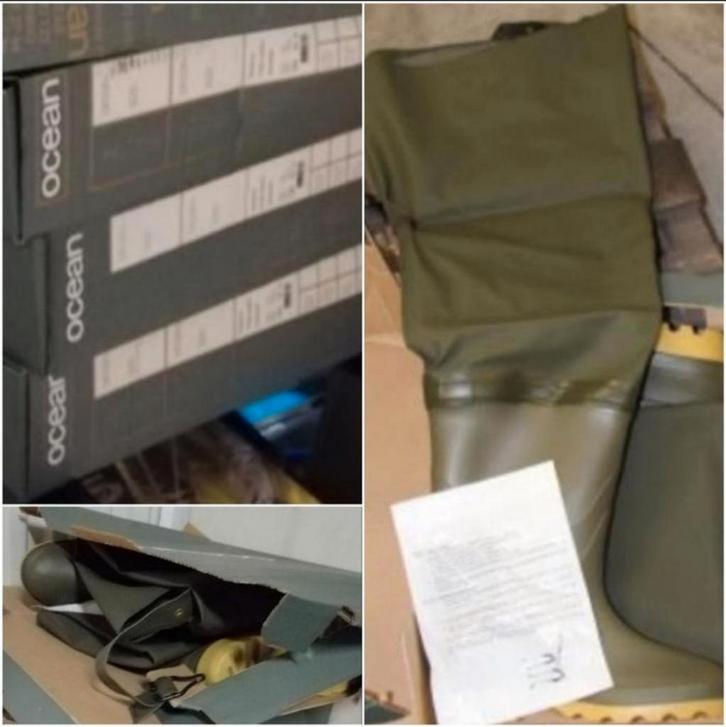 5 de Mes 😀 Paires de BOTTES 👢 Hautes OCÉAN Cuissardes 🚜 ?, Caravanes & Camping, Vêtements de pluie, Neuf, Enlèvement