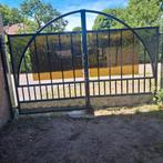 Zwarte metalen tuinpoort te koop, Tuin en Terras, Tuinpoorten, Ophalen, Zo goed als nieuw