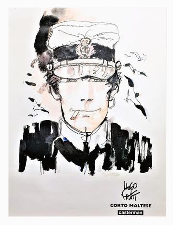 Poster Corto Maltese ⚓ Hugo Pratt ~ 70 x 50 cm  beschikbaar voor biedingen