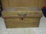Oude houten koffer, Maison & Meubles, Accessoires pour la Maison | Coffres, Enlèvement, Utilisé, Moins de 50 cm